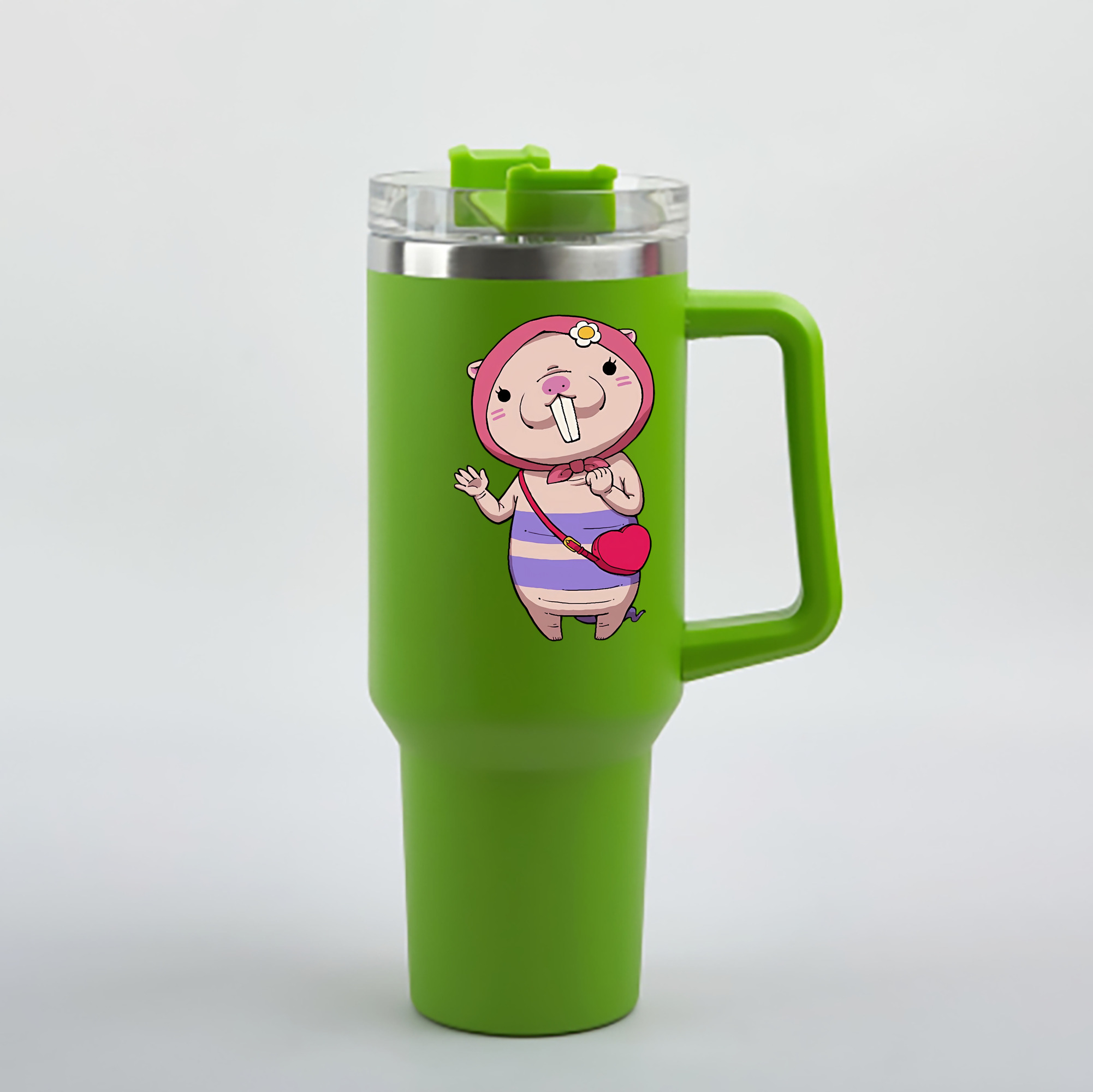 （画像用） 妖怪ウォッチ Yo-kai Watch 1200mL車用タンブラー - クリスタルステッカー（プラスチックストロー付き）